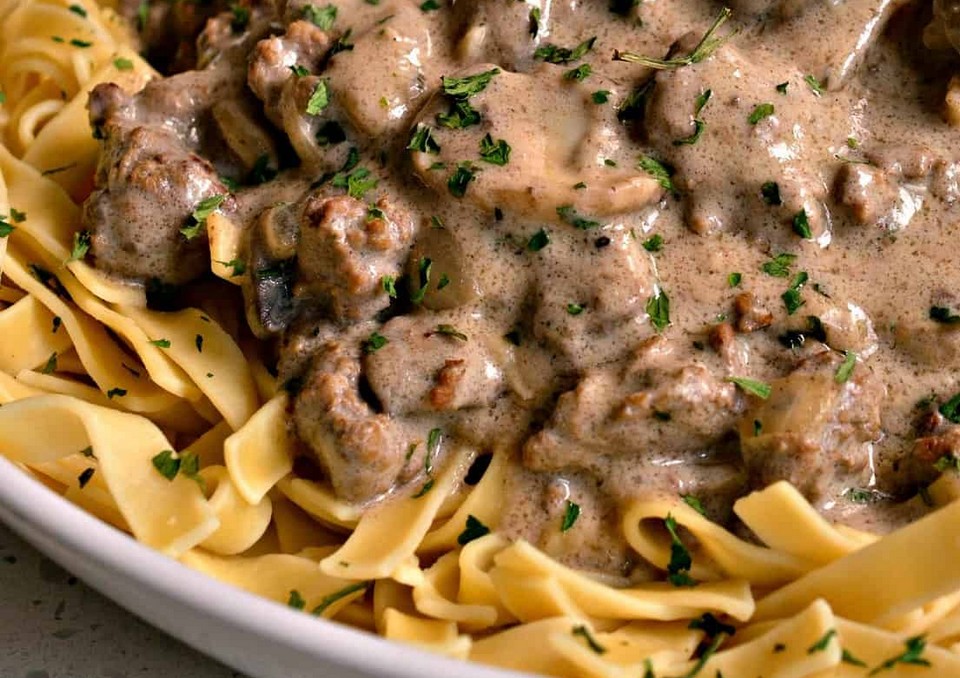 Beef stroganoff